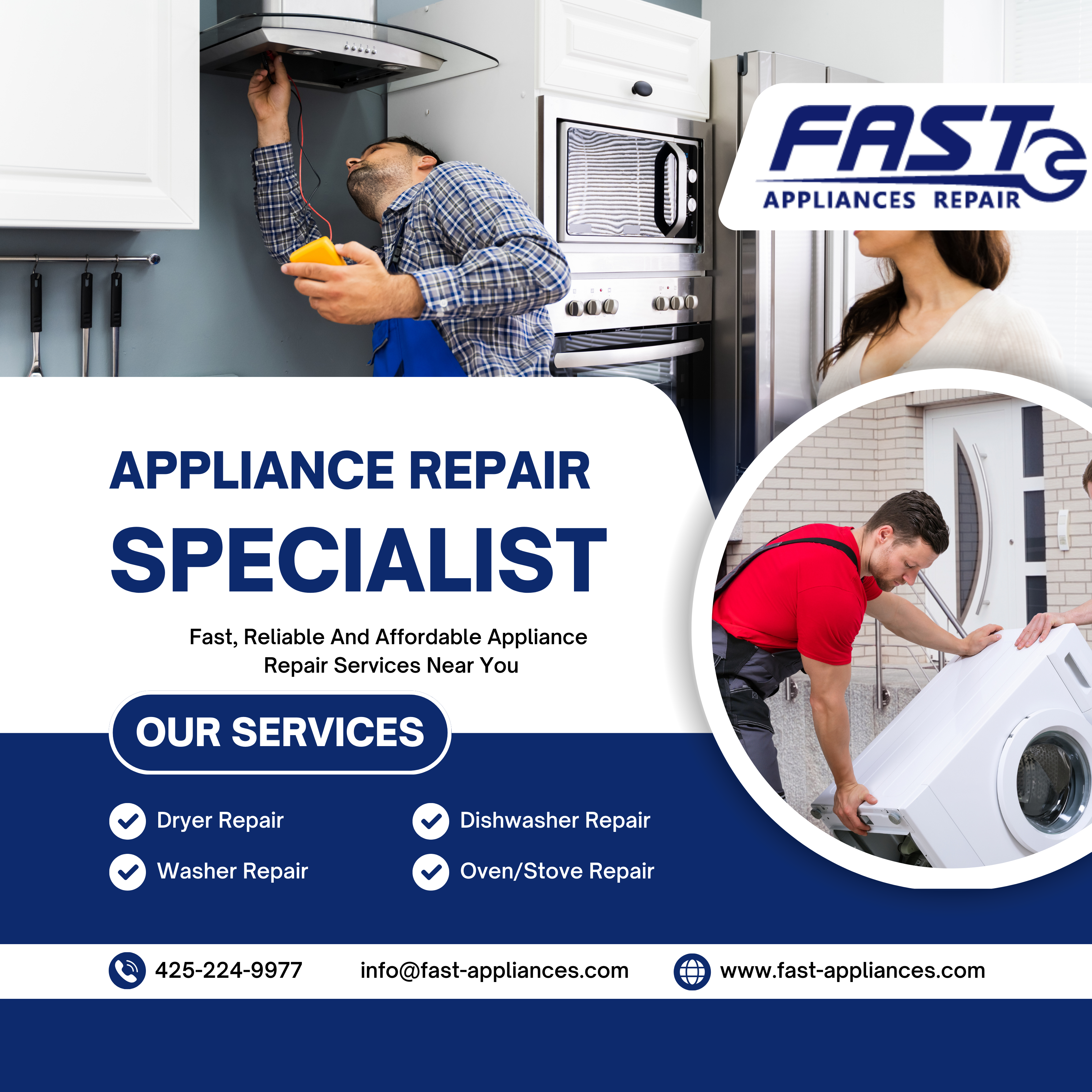 Appliance Repair Services Nearby Edmonds, WA, USA by Fast Appliances Repair