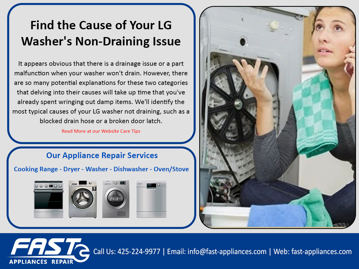 Find the Cause of Your LG Washer's Non-Draining Issue