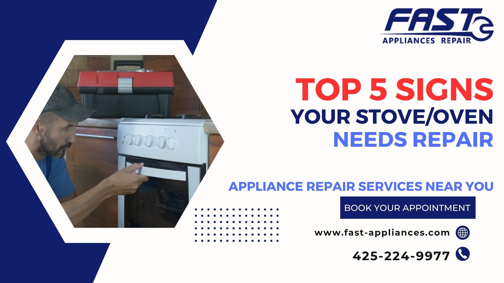 top 5 signs your stove, oven or cooking range needs repair - Fast Appliances Repair