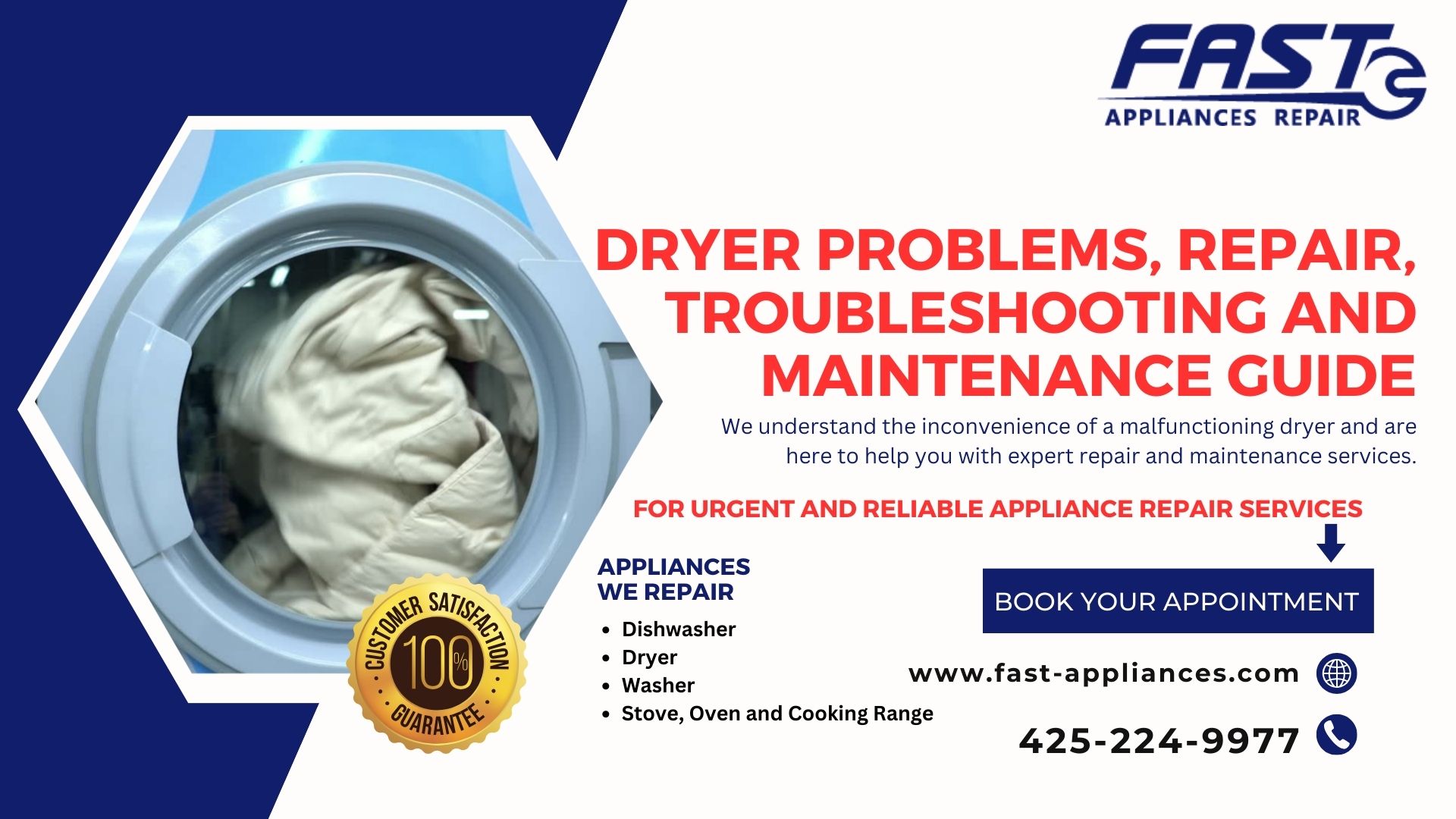 Dryer Problems, Repair, Troubleshooting and Maintenance