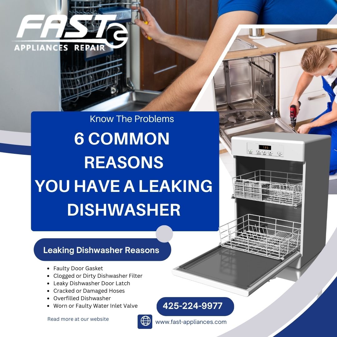 6 Common Reasons You Have a Leaking Dishwasher | Appliance Repair | Appliance Repair Near Me